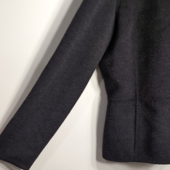 St. John | Angora Cashmere Wool Blend Hooded Soft Coat Size 14 - Picture 4 of 10